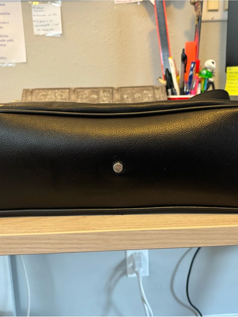 Samsonite Black Leather Laptop Tote Bag
